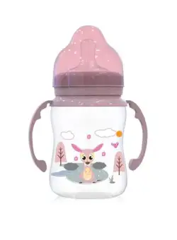 Biberon cu 2 manere Lorelli, 0 luni+, 250 ml, Blush Pink