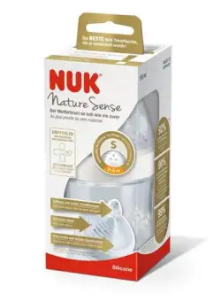 Biberon Nuk Nature Sense 150 Ml Tetina Silicon Orificiu S 0-6 luni