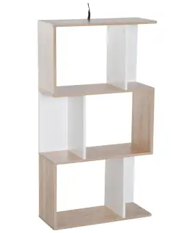 Biblioteca de perete, 3 rafturi, 60x24x111.4cm, alba HOMCOM | Aosom RO