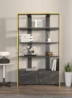 Biblioteca Elly cu 2 Usi si 5 Rafturi, 93 X 160 X 32 Cm