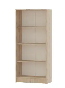 Biblioteca Flint, 3 Polite, Stejar Sonoma, 70 x 32 x 159 cm