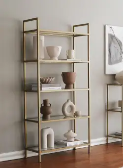 Biblioteca K101, Auriu, 30x165x80 cm
