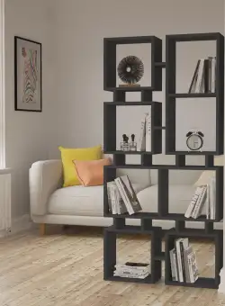 Biblioteca Maze Lux cu Multe Rafturi, 79 x 167 x 24 cm