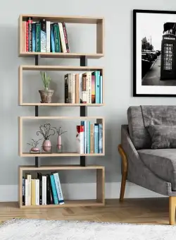 Biblioteca Rigard cu 7 Rafturi, 72 X 161 X 25 Cm