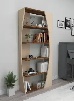 Biblioteca Selge Prag Design, 5 rafturi, 64 x 150 x 24 cm