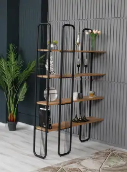 Biblioteca Sierra cu 4 Rafturi, 125 X 180 X 28 Cm