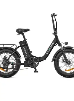Bicicleta electrica pliabila ULZOMO E-bike Dolphin 20, 350W, 36V 13Ah, autonomie 89km, viteza maxima 25km/h, Black, 20''