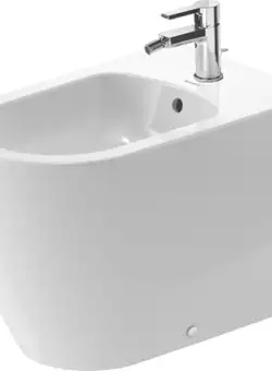 Bideu pe pardoseala Duravit ME by Starck back-to-wall 37x60cm WonderGliss alb