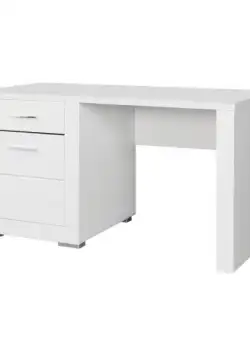 Birou Cu 1 Sertar Si 1 Usa Snow, Alb, 138 Cm