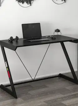 Birou pentru jocuri LL, Negru, 120x60x77 cm