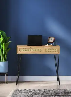 Birou Sahra cu 2 sertare, Stejar, 105 x 79 x55 cm