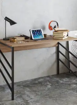 Birou Tuna cu picioare metalice, 120 x 75 x 60 cm