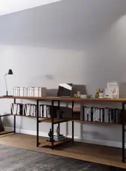 Birou Workstation Double, L189, Nuc, 240x74x60 cm