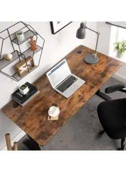 Blat De Lucru Pentru Birou Electric, Maro Vintage Si Negru, 70 X 140 Cm