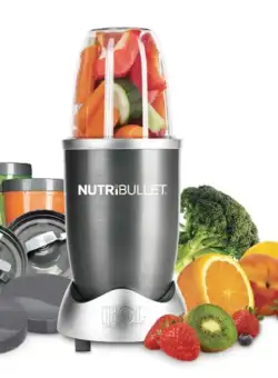 Blender Nutribullet 600 W, 1 Treapta de Viteza, Lama Dubla de Extragere, Cupa Inalta 0.7l, Gri Inchis