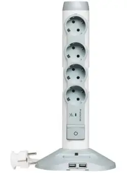 Bloc multipriza LEGRAND, 4X2P+E, 2XUSB, 1XMICROUSB, protectie supratensiune