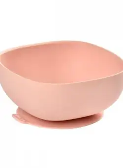 Bol Beaba silicon cu ventuza - Roz