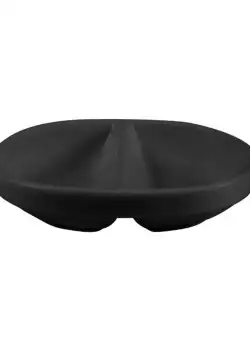 Bol oval portelan 2 compartimente negru Ionia Black&White 11 cm