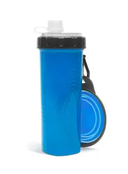 Bol pentru hranire animale companie + recipient hrana - albastru