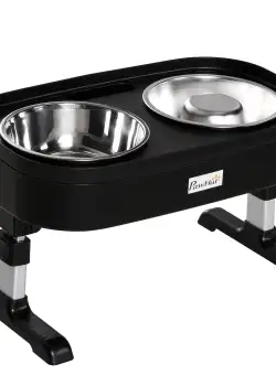 Boluri Înălțate Reglabile PawHut pentru Câini cu Suport, Ideal pentru Câini de Toate Mărimile, Alimentator Înălțat Ajustabil | Aosom Romania