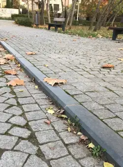 Bordura Granit Gri Antracit, 20 x 25 x 50 cm (Bizot 2 cm 1L)