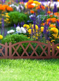 Bordura pt. pat de flori gard - 59,5 x 24 cm - teracota