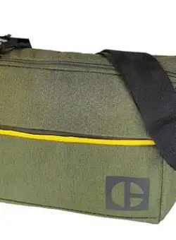 Borseta CATERPILLAR Code - Hex Parkour, material 420D hexagonal, buzunar cu fermoar (Verde)