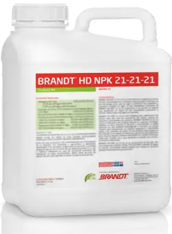 Brandt HD 21-21-21 5L ingrasamant tip NPK foliar/fertirigare