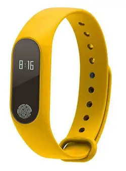 Bratara Fitness Techstar® M2 Galben, 0.42 inch OLED, Alerte, IP65, Monitorizare Cardiaca, Bluetooth 4.0