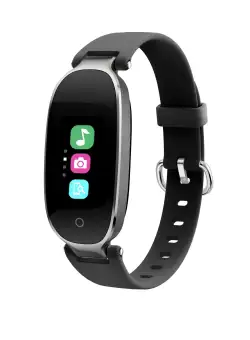 Bratara Fitness Techstar® S3 Plus, Ecran 0.96 inch inch, Bluetooth 4.0, IP66, Tensiune, Puls, Alerta Sedentarism, Elegant, Argintiu