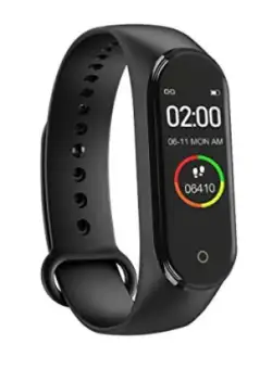 Bratara Smart Fitness M4, LED, Masurare Tensiune, Ritm Cardiac, Nivel Oxigen, Pedometru, Bluetooth,Negru