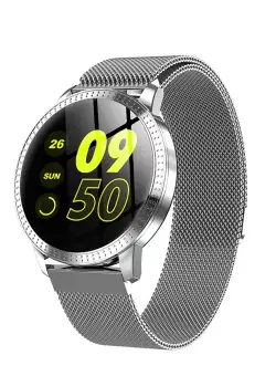 Bratara Smartwatch CF18 Techstar®, Waterproof IP65, Eleganta, Multiple Functii Fitness, Notificari iOS, Android, Puls, Silver