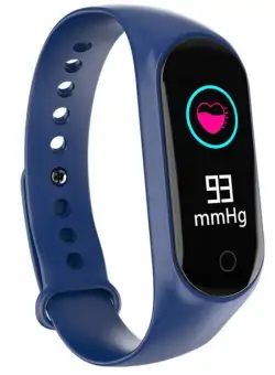 Bratara Sport M4 Techstar® Pentru Fitness, Monitorizarea Presiunii Sangelui si A Batailor Inimii, Albastru Resigilat