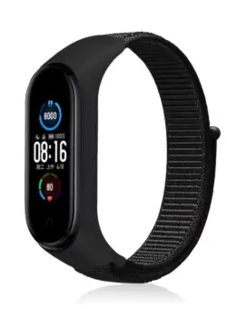 Bratara Sport M4 Techstar® Pentru Fitness, Monitorizarea Presiunii Sangelui si A Batailor Inimii, Nylon Negru