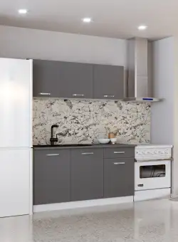 Bucatarie Ronda, Antracit/Alb, L 150 cm