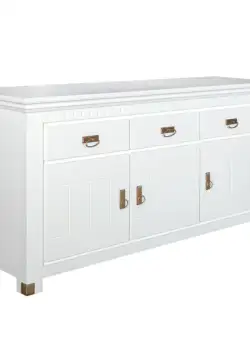 Bufet Saint Tropez, 3 Usi si 3 Sertare, Vopsit Alb, 173.8 Cm