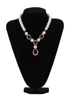 Bust expunere bijuterii negru din catifea WZ1631-L