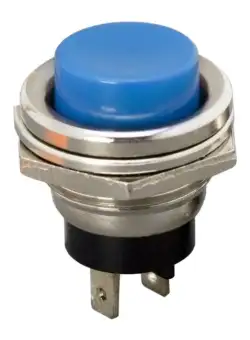 Buton 1 circuit 2A-250V OFF-(ON), albastru