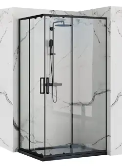 Cabina de dus Rea Punto negru 80x100 cm