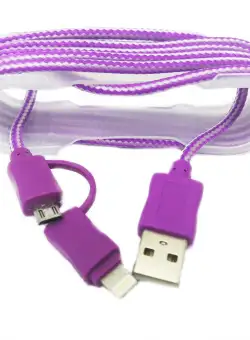 Cablu De Date 2 In 1 Iphone 5/6 + Micro Usb Mov C171