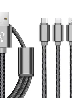 Cablu De Date 3 In 1 Iphone 5/6 + Micro Usb + Type C C191