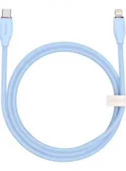 Cablu de date rapid BASEUS Jelly USB-C la Lightning 20W 1.2m (albastru) CAGD020003