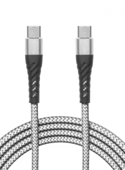 Cablu de date - Type-C - Type-C, alb - 2 m