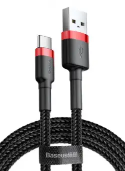 Cablu de date USB-C BASEUS 2A 2m (rosu+negru) CATKLF-C91