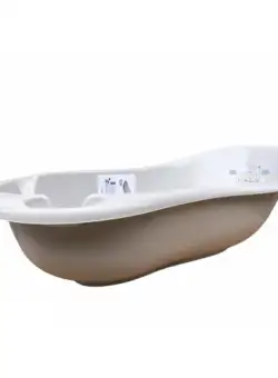 Cadita bebe Lorelli, 100 x 51 x 31 cm, cu dop de scurgere si baza antialunecare, Zebra Grey