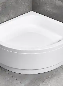 Cadita de dus semirotunda Radaway Samos A 80x80cm cu panou frontal