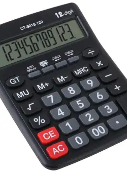 Calculator de Birou MRG MCT9018 , 12 digits, Auto Replay, LCD, Negru C880