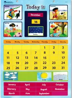 Calendar educativ magnetic Learning Resources