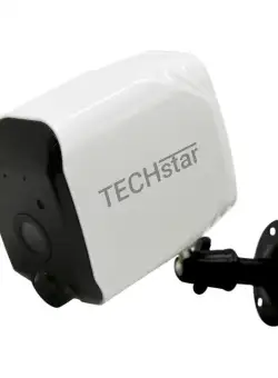 Camera Supraveghere IP PIR Techstar® IP208 cu Acumulatori, Interior/Exterior, FullHD 1080P, Senzor PIR, NightVision IR, Slot MicroSD, Detectare Miscare, Cloud, WiFi, Notificari tel&email, Unghi 120°