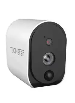 Camera Supraveghere IP Techstar® PIR L3, Cu Acumulatori, FullHD 1080P, Senzor PIR, NightVision IR cu Detectare Miscare, Salvare inregistrari in Cloud sau MicroSD Card, Conexiune Wireless
